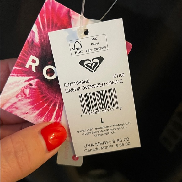 Roxy Sweatshirt with Palm Tree Graphic - Picture 4 of 4